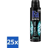 Fa Pflege Fa Men – Extreme Cool – Déodorant spray – Rafraîchissant – 150 ml - Pack économique - 25 pièces