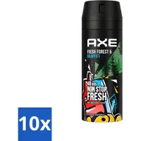 Axe Ax - Déodorant spray pour le corps - 48h Fresh - Forêt fraîche & Graffiti - 150 ml - Pack économique - 10 pièces