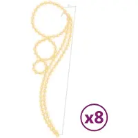 vidaXL Guirlandes lumineuses 8 pcs. Boule Blanc Chaud 111,5x35x4,5 cm