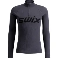 Swix RaceX Merino Half Zip, homme, gris foncé