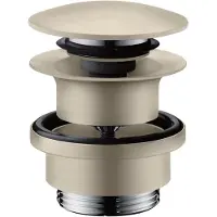 Hansgrohe AXOR, ensemble de bonde à poussoir pour mélangeurs de lavabo et de bidet, finition nickel brossé