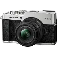 OM SYSTEM PEN Silver + Objectif 14-42mm f/3.5-5.6 III