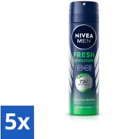 Nivea MEN - Déodorant Spray - Sensation de fraîcheur - 150 ml - Pack avantage - 5 pièces