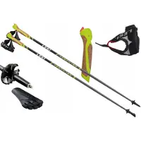LEKI Bâtons de Marche Nordique Leki Response Anthracite Black White Lime Green (120 cm)