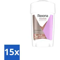 Rexona Women - Déodorant stick - Protection maximale Confiance en soi - Antitranspirant - 45 ml - Pack avantage - 15 pièces