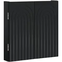 vidaXL Armoire pour cible de fléchettes ALKMAAR, noire, 52,5 x 10,5 x 53,5 cm