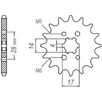 Sifam Pignon De Sortie De Boite Pour Moto 14 Dents Pas 428 Neuf