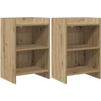 vidaXL Tables de chevet 2 pcs Chêne artisanal 40 x 30 x 60 cm