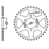 Sifam - Couronne 50 Dents Dt 125 Lc 85-88 Dt 125 Tenere 88-92 Pas428/Z50