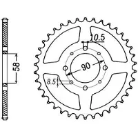 Sifam - Couronne 44 Dents Xl 125 Varadero 00-01 Pas520/Z44