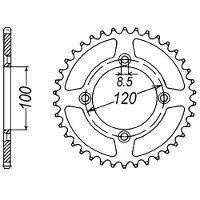 Sifam - Couronne 52 Dents Compatible Suzuki Compatible Yamaha 80/85 Yz/Rm 1993-2008 Pas428/Z52