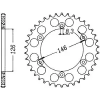 Sifam Couronne Suzuki 125/250 Rm 1983-2004 #51 Dents
