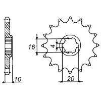 Sifam Pignon Gn 125 96-98 #13 Dents