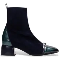Hispanitas pour femme. BHI265016 Bottines en cuir Varsovie noir (38), 1 à 3 cm, Fermeture éclair, Casuel, Turquoise