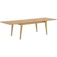 Ebuy24 Oline table de salle à manger 100x240,290,340 incluant 2 plateaux supplémentaires naturel.