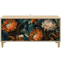 vidaXL Meuble TV LOCHEM, 102 x 33 x 50 cm, panneaux de particules imitation bois Sonoma