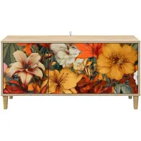 vidaXL Meuble TV GENNEP, 102 x 33 x 50 cm, panneaux de particules imitation bois Sonoma