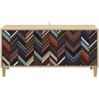vidaXL Meuble TV OMMEN, 102 x 33 x 50 cm, panneaux de particules imitation bois Sonoma