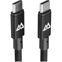 Hama Câble de charge, USB-C - USB-C, 100 W, 10 Gbit/s, 1,2 m, noir (1.20 m, USB 3.2 Gen 1, 100 W)