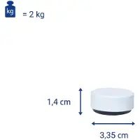 MAUL Aimants ronds - Ø 33 x 14 mm - force d'adhérence 2 kg - blanc - 20 pièces