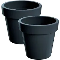 Wellhome Pot En Plastique Surélevé 29.3x27.1 Cm 2 Unités