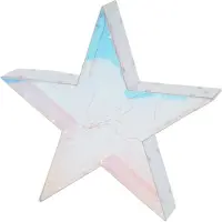 Wellhome Étoile Lumineuse Avec 40 Lumières Led Froides Aux Couleurs De L´arc-en-ciel 30x5x28.5 Cm