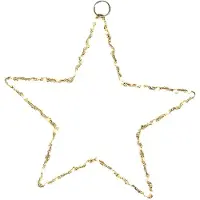 Wellhome Étoile Lumineuse Avec 120 Lumières Led Blanc Chaud 30x0.5x30 Cm