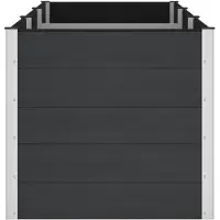 vidaXL , jardinière surélevée noire, 300 x 100 x 91 cm, en WPC et aluminium