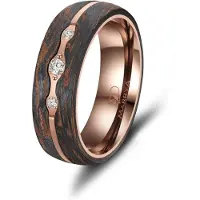 MARRYA Bague 'Ehering CB-02 Carbon-Bronze' bronze