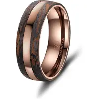 MARRYA Bague 'Ehering CB-03 Carbon-Bronze' marron chiné