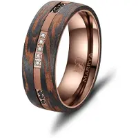 MARRYA Bague 'Ehering CB-08 Carbon-Bronze' bronze
