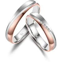 MARRYA Bague 'ES-42 Ehering aus Edelstahl' or rose