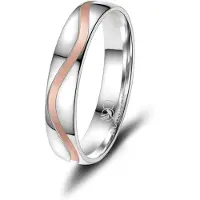 MARRYA Bague 'SI-28 Ehering aus Silber' or rose