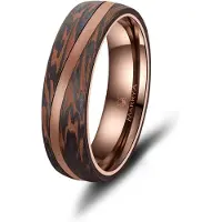 MARRYA Bague 'Ehering CB-05 Carbon-Bronze' marron chiné
