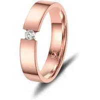 MARRYA Bague 'ES-45 Ehering aus Edelstahl' or rose