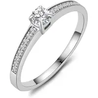 MARRYA Bague 'NS-07 Antragsring aus Edelstahl' argent