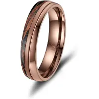 MARRYA Bague 'Ehering CB-01 Carbon-Bronze' marron chiné