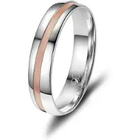 MARRYA Bague 'SI-22 Ehering aus Silber' or rose