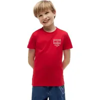 Tommy Hilfiger T-Shirt 'Outline Flag Logo' rouge / blanc
