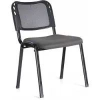 FurniTex CHAISE DE CONFÉRENCE GRISE AVEC CERTIFICAT , PIEDS MÉTALLIQUES EMPILABLES