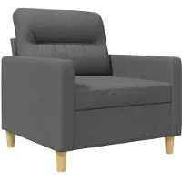 vidaXL Fauteuil Gris foncé 60 cm Tissu