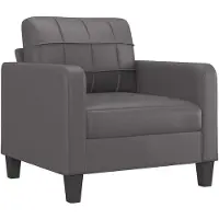 vidaXL Fauteuil gris 60 cm similicuir
