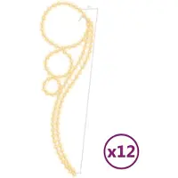 vidaXL Guirlandes lumineuses 12 pcs. Boule Blanc Chaud 111,5x35x4,5 cm
