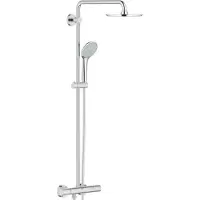 GROHE Euphoria System 210 ensemble de douche pluie apparent – thermostatique – douche de tête Ø 21 cm – bras de douche pivotant 45 cm – chrome 27964000
