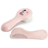 Suavinex Ensemble bébé tigre rose 2 pièces brosse et peigne