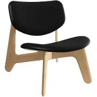 Tom Dixon Slab Chaise Longue Natural Black Leather