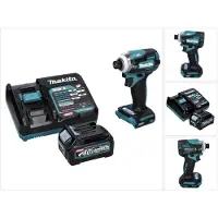 Makita Visseuse à chocs sans fil TD 001 GD1 40 V 220 Nm 1/4" XGT Brushless + 1 batterie 2,5 Ah + chargeur