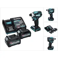 Makita Visseuse à chocs sans fil TD 001 GD2 40 V 220 Nm 1/4" XGT Brushless + 2 batteries 2,5 Ah + chargeur