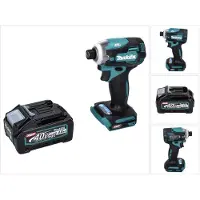 Makita Visseuse à chocs sans fil TD 001 GM1 40 V, 220 Nm, 1/4", XGT Brushless + 1 batterie 4,0 Ah - sans chargeur