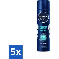Nivea Déodorant Spray Dry Fresh Men 150 ml - Pack avantage - 5 pièces